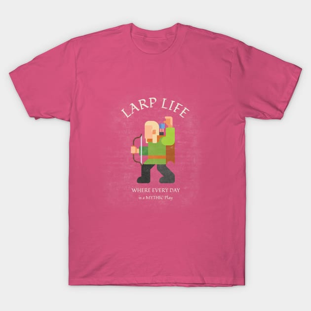 LARP Life: Where Every Day is a Mythic Play T-Shirt by Je lis tu lis